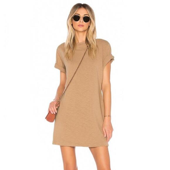 Cotton Citizen Dresses & Skirts - NWT Cotton Citizen Women’s Tokyo Short Sleeve Mini Dress Dark Tan Size XS